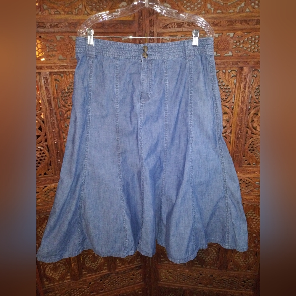 Vintage Liz Claiborne Midi Jean Skirt
